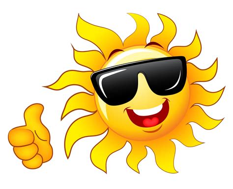 Cartoon Sun With Sunglasses Clipart Best