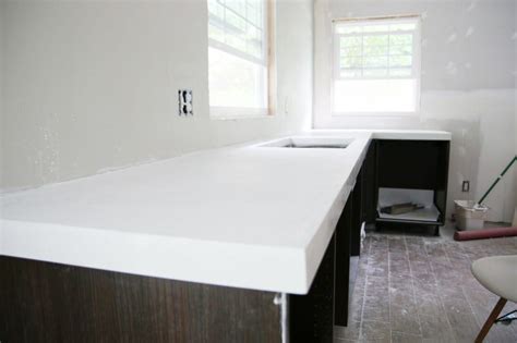 DIY White Concrete Countertops - Chris Loves Julia