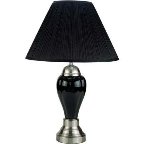 ORE International 27 Urn Shaped Ceramic Table Lamp With Linen Shade In