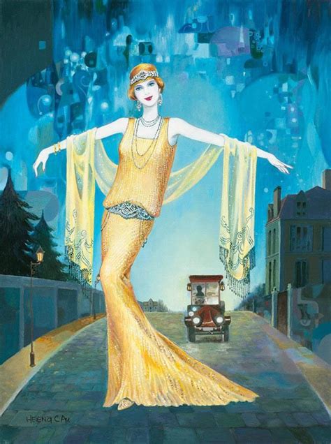 Helen Lam — Lady In Gold 670×900 Arte Art Deco Moda Art Deco Art