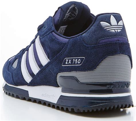 Adidas Originals Mens Zx 750 Trainers Suede Navy Blue And White G40159