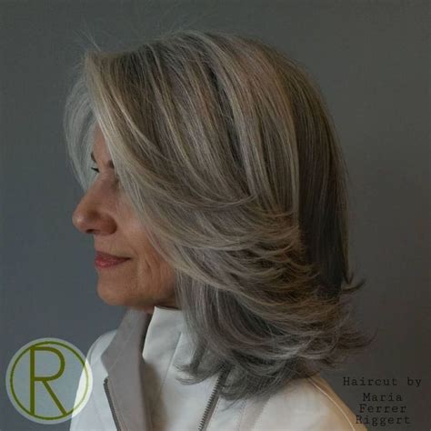 medium layered gray hairstyle over 50 grey hair styles for women medium length hair styles