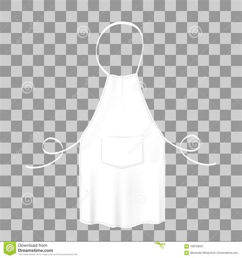 Blank White Apron Protective Garment Stock Vector Illustration Of Clothing Housewife 109759057