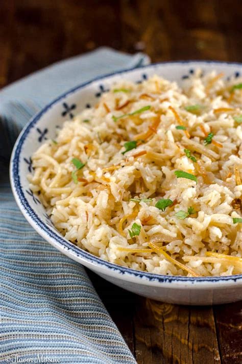 Rice Pilaf Recipe With Vermicelli Flavor Mosaic
