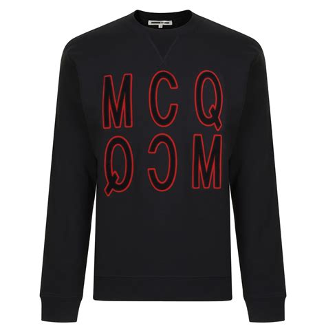 Mcq Alexander Mcqueen Velvet Logo Sweatshirt Men Crew Sweaters