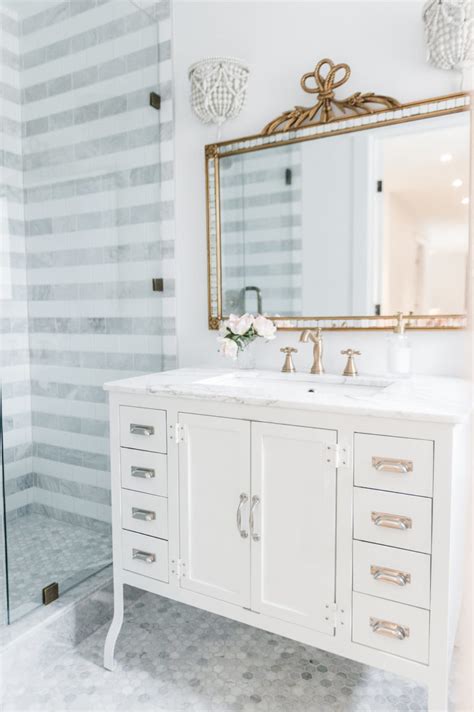 Airy Modern Feminine Bathroom Renovation Reveal The Leslie Style
