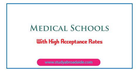 10 Medical Schools With High Acceptance Rates Study Abroad Aide