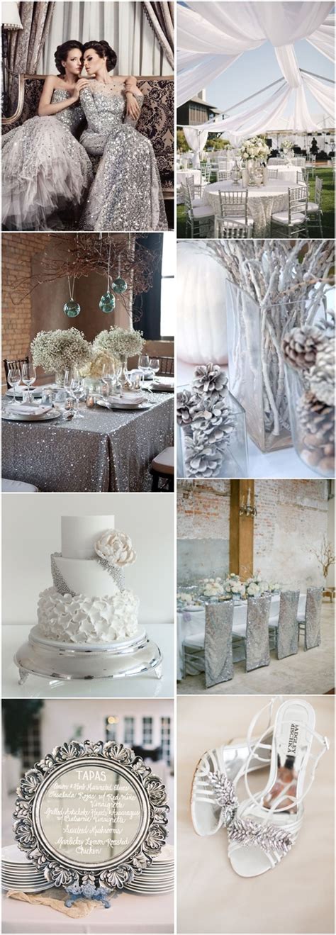 50 Silver Winter Wedding Ideas For Your Big Day Deer Pearl Flowers