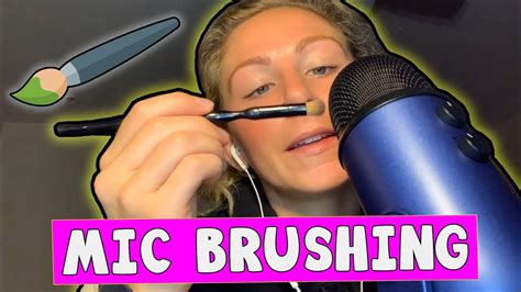 asmr light stipple brush sounds on mic and face youtube