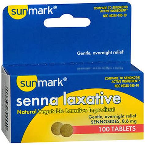 Sunmark Senna Laxative Tablets 100 Ct