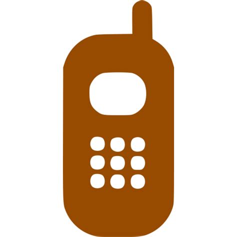 Brown Phone 4 Icon Free Brown Phone Icons