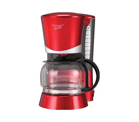 4 Cup Metallic Red Coffee Maker Dorm Room Appliance