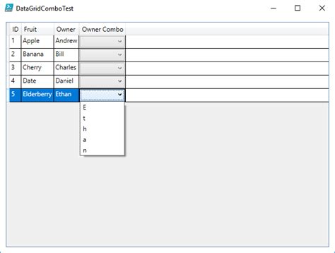 Powershell Wpf Binding Datagrid Combobox To Column In Itemssource