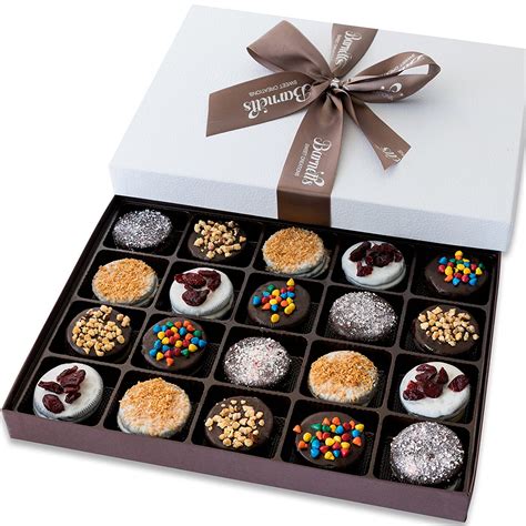 Scroll through this unique set of 50 gift ideas to get some gift inspiration for your mom, sister, bff, and more. Barnett's Holiday Gift Basket - Elegant Chocolate Covered ...