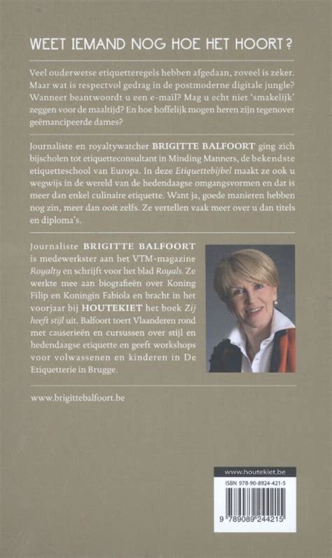 De Etiquettebijbel Brigitte Balfoort Doorbraak Boeken