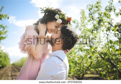 Portrait Girl Couples Looking Wedding Dress Stock Photo Edit Now