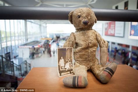 it s like a modern day paddington bear airport staff discover 100 year old bear separated from