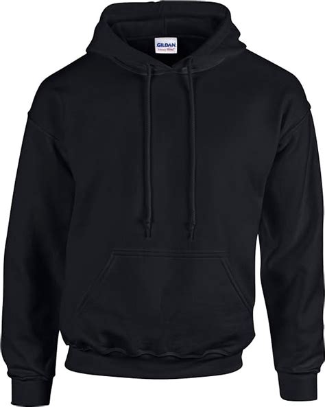 gildan hooded sweatshirt heavy blend plain hoodie pullover hoody black xl uk clothing