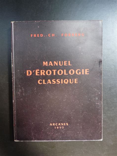 Manuel Derotologie Classique De Forberg Fred Ch Bon 1953 Librairie Axel Benadi