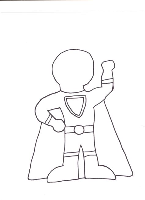 Superhero Body Outline Coloring Coloring Pages