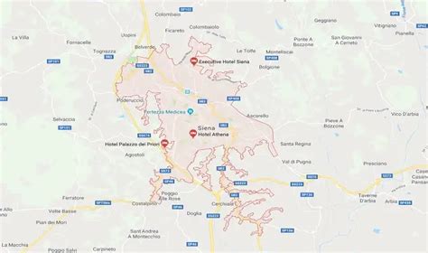 Mapa De Siena Itália Destinos
