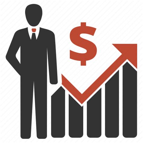 Businessman Dollar Presentation Profit Icon