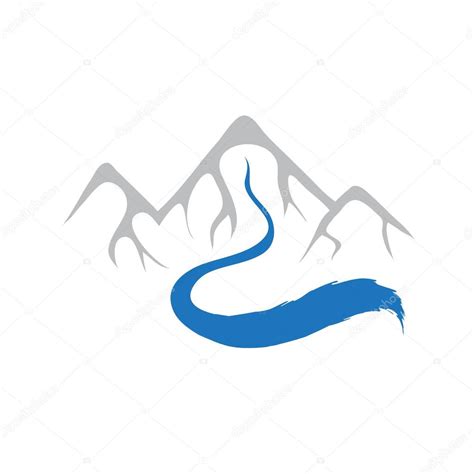 Mountain And River Vector Logo — Stock Vector © Wasja 79852714
