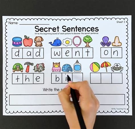 Boom cvc sentences random cards. Secret Sentences Worksheets - CVC and Sight Words - Distance Learning