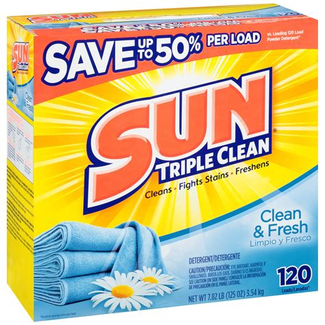 Sun Powder Laundry Detergent Clean And Fresh 125 Ounce 120 Loads