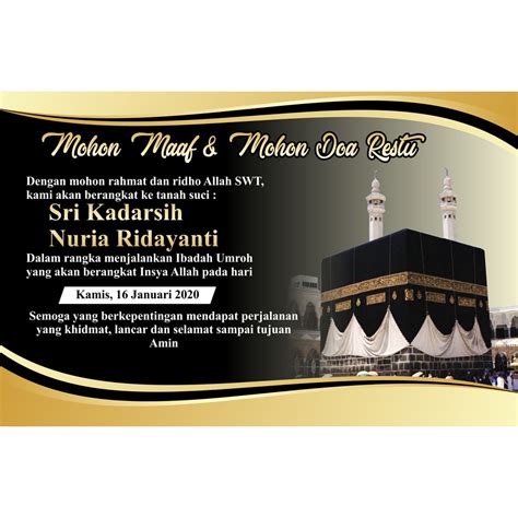 Contoh Desain Undangan Haji Walimatussafar Contoh Desain Banner Spanduk