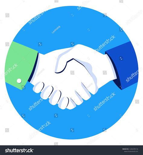 Business Handshake Icon Handshake Business Partners Stock Vector