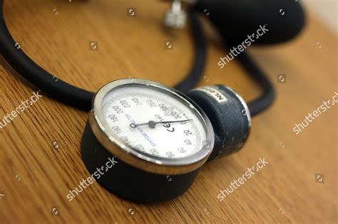 Blood Pressure Monitoring Gauge Sphygmomanometer Editorial Stock Photo