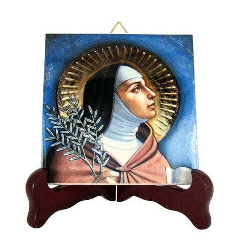 Catholic Saints Saint Clare Of Assisi St Clare Icon On Tile Etsy