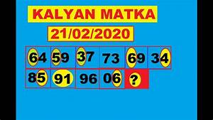 Kalyan Matka 21 02 2020 Today Table Chart Strong Open To Close Number