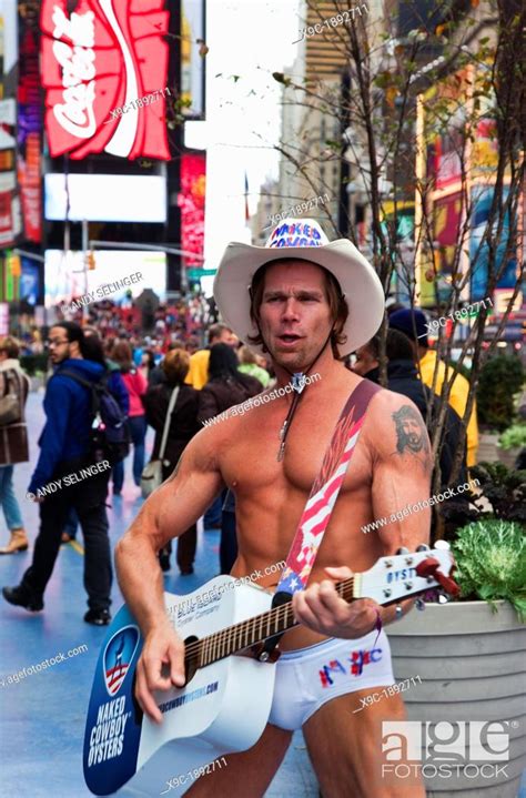 The Naked Cowboy In Times Square New York City Stock Photo Picture And Rights Managed Image