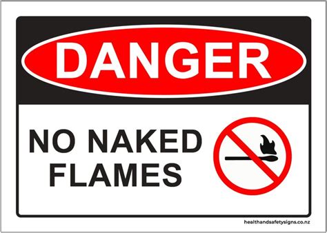 No Naked Flames Danger Sign Health And Safety Signs