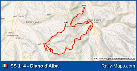 ss 1 4 diano d alba stage map rally di alba 2007 🌍 rally