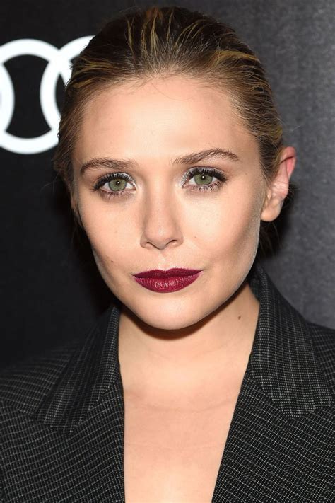 Who Elizabeth Olsen What High Impact Makeup How To Dark Red Lips And