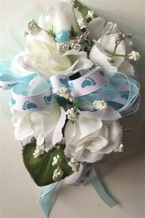 Snug fit ensures that fabric does not wrap around baby during sleep, keeping baby comfy and safe. Baby Boy Shower Corsage Mom To Be Shower Corsage