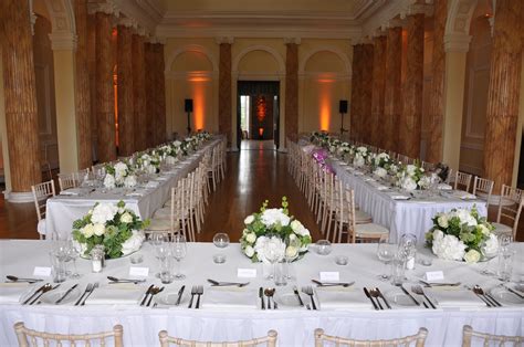 Planit Weddings Long Banquet Style Seating At Powerscourt House