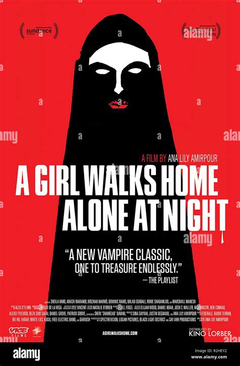 A Girl Walks Home Alone At Night Year 2014 Usa Director Ana Lily Amirpour Movie Poster Usa
