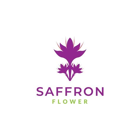 Premium Vector Flower Saffron Modern Abstract Logo