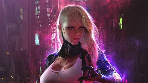 Cyberpunk Girl Sci Fi K Wallpaper Posted By Ryan Thompson