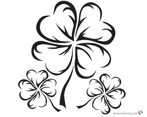 4 Leaf Clover Drawing At Getdrawings Free Download