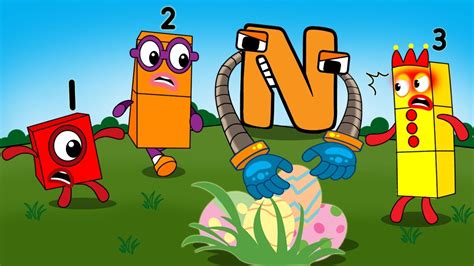 Download Numberblocks 3 2 1 Goes An Easter Egg Hunt With Alphabet Lore