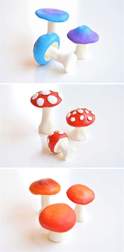 How To Make Clay Mushrooms Clay Crafts Air Dry Diy Clay Crafts