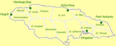 Road Map Of Clarendon Jamaica