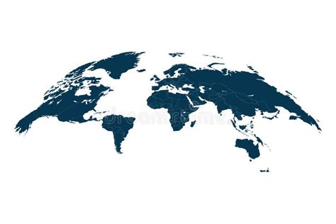World Map Vector Illustration 3d Globe World Map Isolated On White