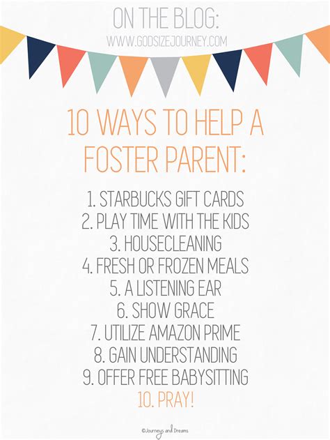 10 Ways To Help A Foster Parent Foster Parents How To Help A Foster