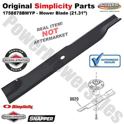 Simplicity Snapper Blade 2131 For 42 Mower And Tractor Decks